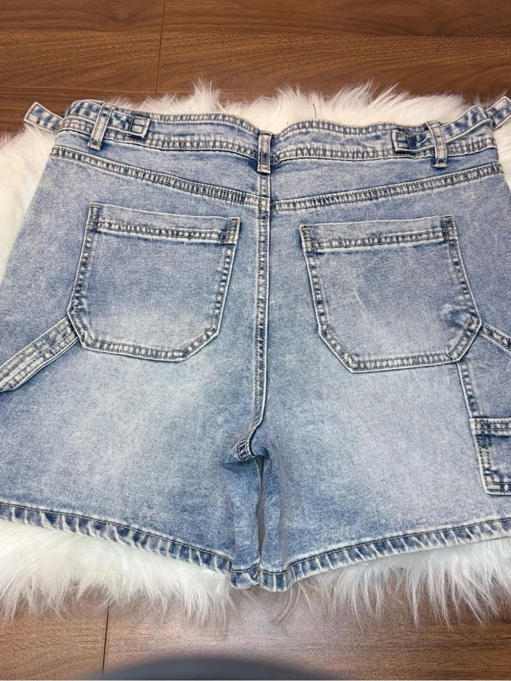 Light Wash Denim Shorts - Women